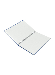 FIS Manuscript Notebook with Spiral Binding, 5mm Square, 2 Quire, 96 Sheets, A4 Size, FSMNA42Q5MSB, Blue