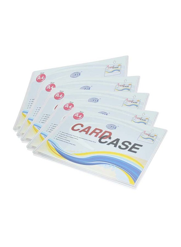 FIS 20-Piece Card Case Set, A4 Size, FSCIA4, Clear