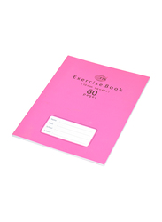 FIS Exercise Note Books, 10mm Square with Left Margin, 60 Pages, 12 Pieces, FSEBSQ1060N, Pink