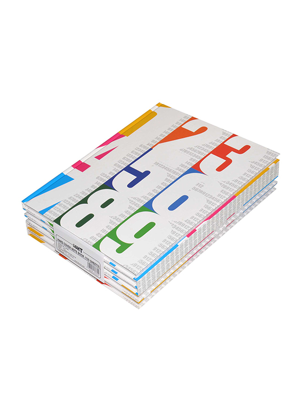 Light Hard Cover Notebook Set, 100 Sheets, A4 Size, 5 Pieces, LINBA41001312, Multicolour