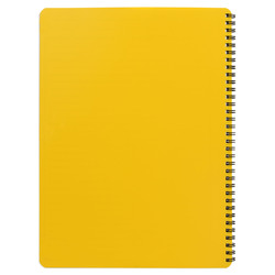 FIS University Book, Spiral PP Neon Soft Cover, 1 Subject, A4 Size (210x297mm), 40 Sheets, Lemon Color - FSUB1SPPLE
