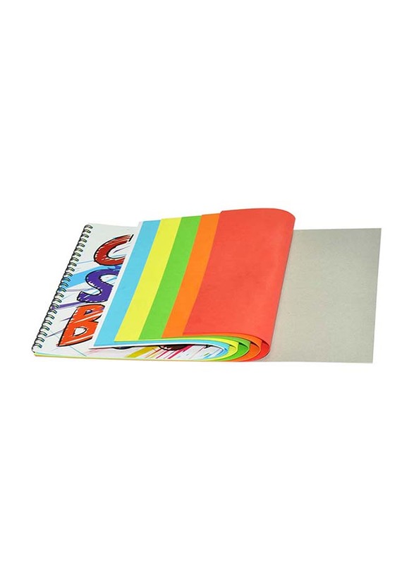 FIS 12-Piece Sketch Book Set, 10 Sheets, 160GSM, A4 Size, FSSKSCA4101601, Multicolour