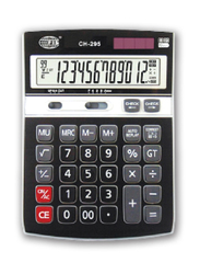 FIS 12 Digits Check and Correct Basic Calculator, FSCACH-295, Black/Grey