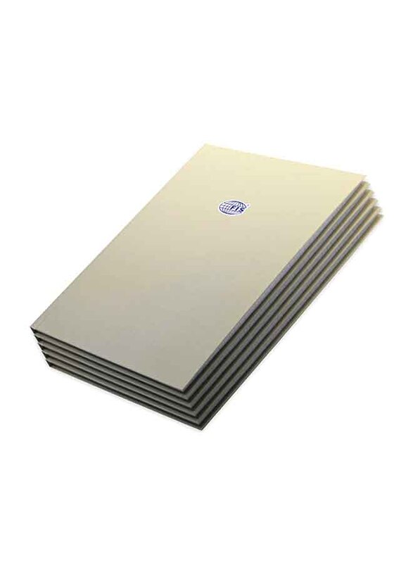 FIS Hard Cover Single Line Notebook, 5 x 100 Sheets, FSNBA4SL100GL, Gold