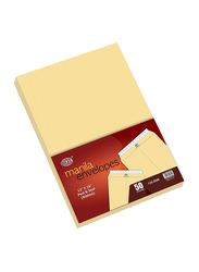 FIS Manila Envelopes Recycled Peel & Seal, 12 x 10 Inch, 50 Pieces, Ribbed