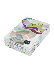 Light 5-Piece Hard Cover Notebook, Single Ruled, 100 Sheets, A5 Size, LINBA51702, Multicolour