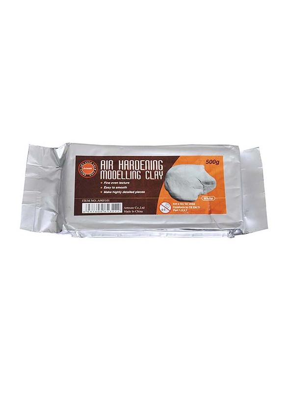 Artmate Air Hardening Modelling Clays, 500gm, White