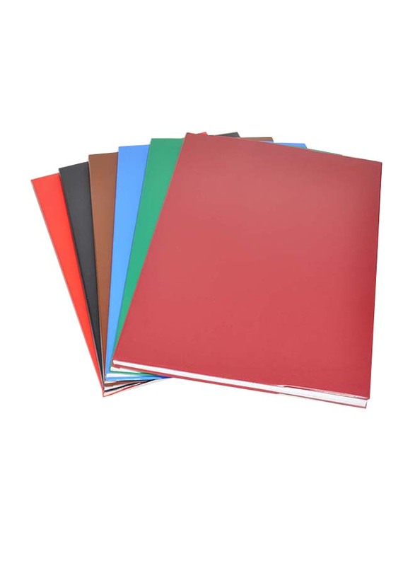 FIS PVC 2Quire Notebook, 6 Piece, A4 Size, FSNBA42QPV5MAST, Multicolour