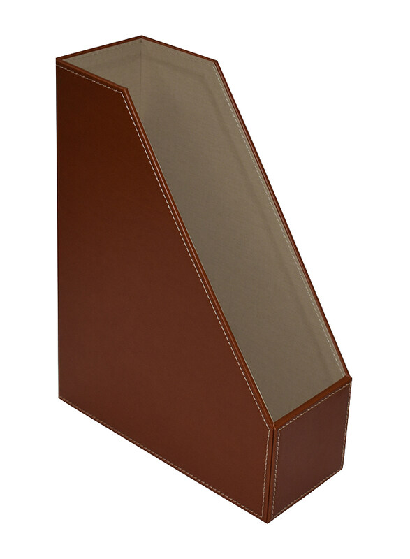 

FIS Italian PU A4 Magazine Holder, FSDSMAGHOA4BR, Brown