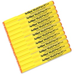 Artline 12-Piece Multi Pen Pastel Marker, Orange