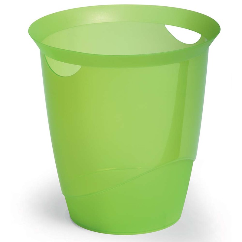 Durable Trend Waste Basket, Translucent Light Green