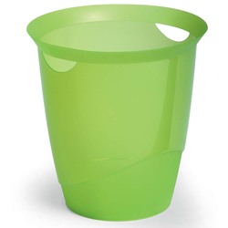 Durable Trend Waste Basket, Translucent Light Green