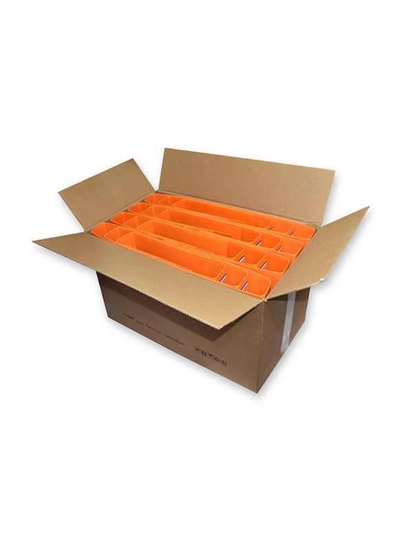 FIS Fixed Mechanism Box File Folder, 4cm, 24 Pieces, FSBF4FIXJCOR, Orange