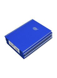 FIS Manuscript Spiral Notebook Set, 5mm Square, 2 Quire, 5 x 96 Pages, B5 Size, FSMNB52Q5MSB, Blue