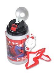 Spiderman Puzzle Water Bottle for Boys, 610ml, TQWZS4ASP142, Multicolour
