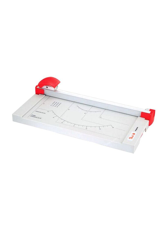

Peach Multifunction A4 Size Paper Trimmer, 305mm, 4 Sheets Capacity, PHTXPC200-05, White/Red