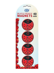 FIS Beatle Design Magnet Set, 3 Pack, FSMI203040/3, Red