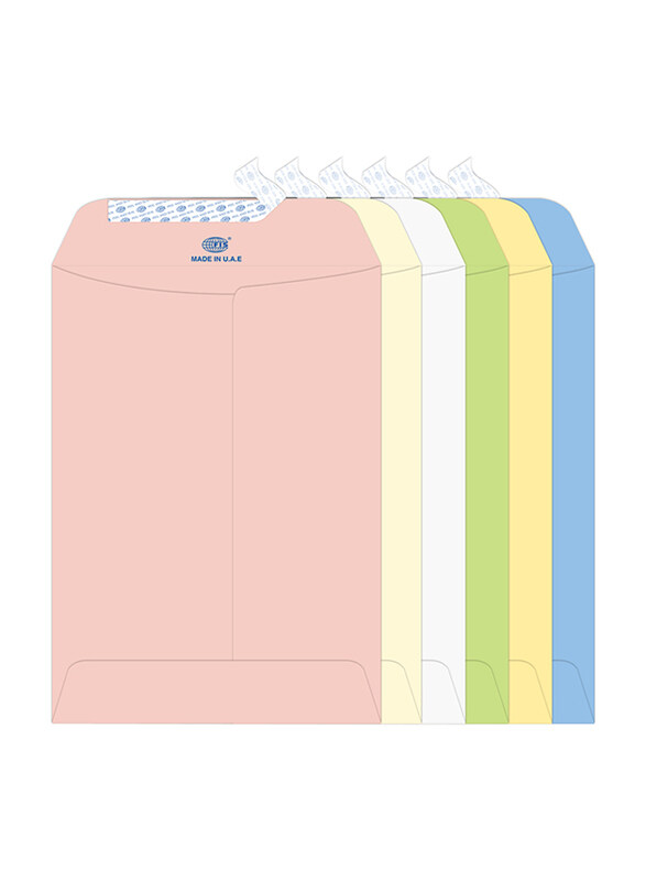 

FIS Laid Paper Envelopes Peel & Seal, 7.5 x 5 inch, 25 Pieces, Assorted