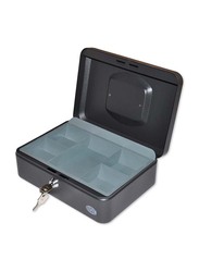 FIS Cash Box with Key, 10 Inch, FSCPTS0025BK, Matt Finish Black