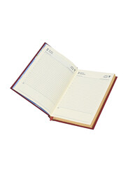 FIS 2024 Arabic/English Golden Diary, 384 Sheets, 70 GSM, A5 Size, FSDI26AEG24MR, Maroon