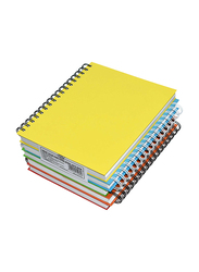 FIS Hard Cover Spiral Single Line Notebook with Border, 200 Sheets, 9 x 7 inch, 5 Pieces, FSNBS97N200ASST, Multicolour