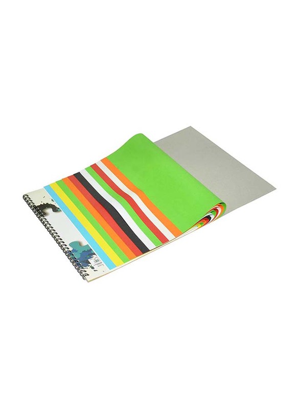 Light 12-Piece Spiral Binding Sketch Book Set, 12 Sheets, B4 Size, LISKSCB4121501, Multicolour