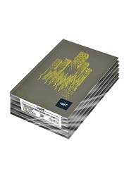 Light 5-Piece Hard Cover Notebook, Single Line, 10 x 8 inch, 100 Sheets, LINB1081806, Dark Grey
