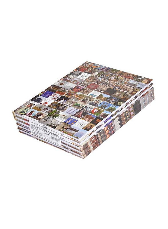 FIS Hard Cover Single Line Notebook Set, 10 x 8 inch, 5 Piece x 100 Sheets, FSNB1081903, Multicolour