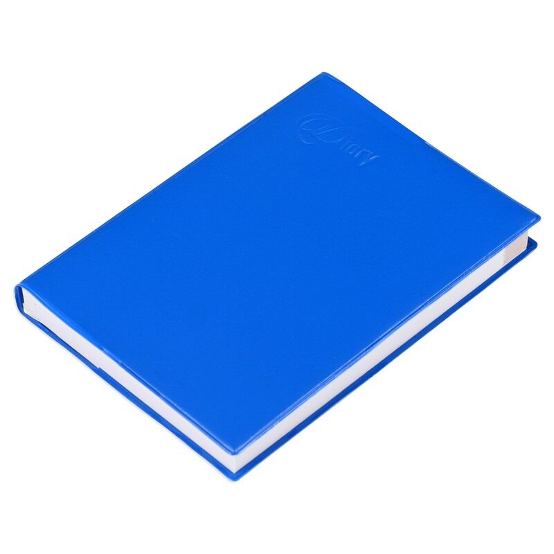 

FIS 2025 Pocket Diary, PVC Materials, Soft Jacket Cover, 2 Days a Page, Size 75x105mm, English ,60gsm White Paper, Blue Color-FSDI09E25BL