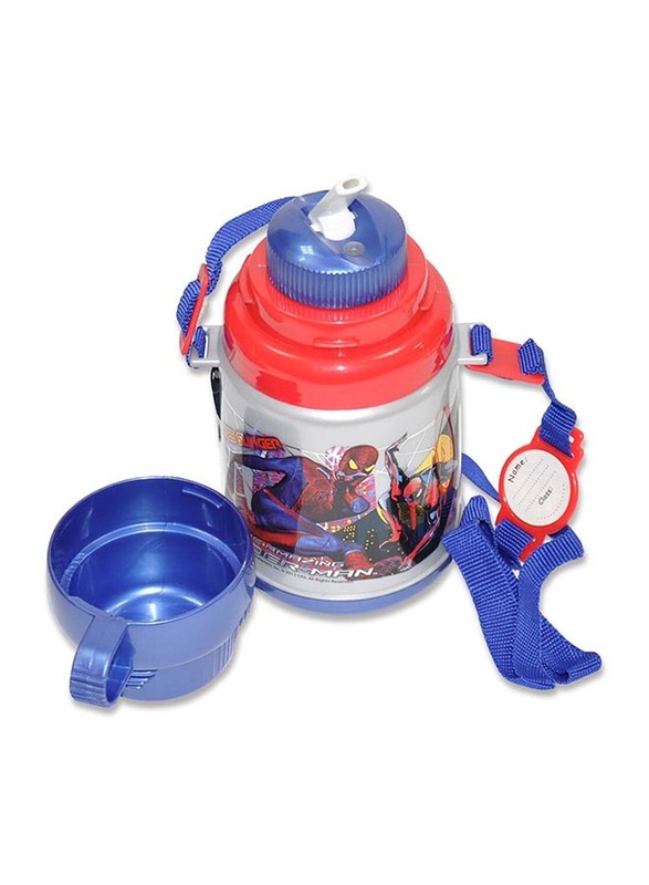 Spiderman Cup Thermos Water Bottle for Boys, 500ml, TQWZS4BST615, Multicolour