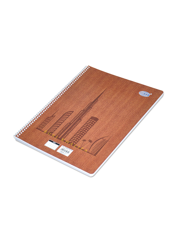 FIS Burj Khalifa Spiral Notebook, 5mm Square, 70 Sheets, 70 GSM, A4 Size