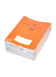 FIS Exercise Note Books, 5mm Square with Left Margin, 160 Pages, 12 Pieces, FSEBSQ05160N, Orange