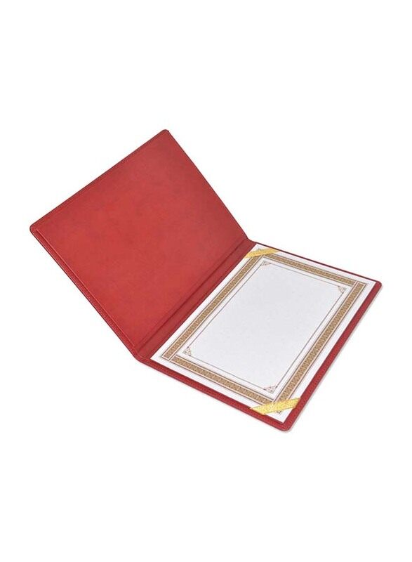 

FIS Italian PU 1 Side Padded Cover Certificate Folder, A4 Size, FSCLCHPUMRD4, Maroon