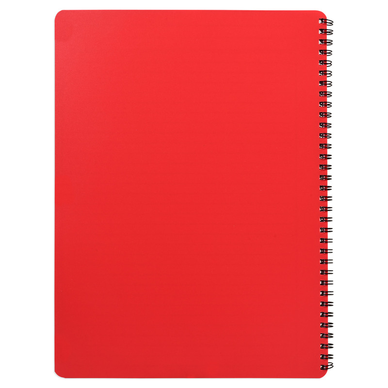 FIS University Book, Spiral PP Neon Soft Cover, 1 Subject, A4 Size (210x297mm), 40 Sheets, Red Color - FSUB1SPPRE