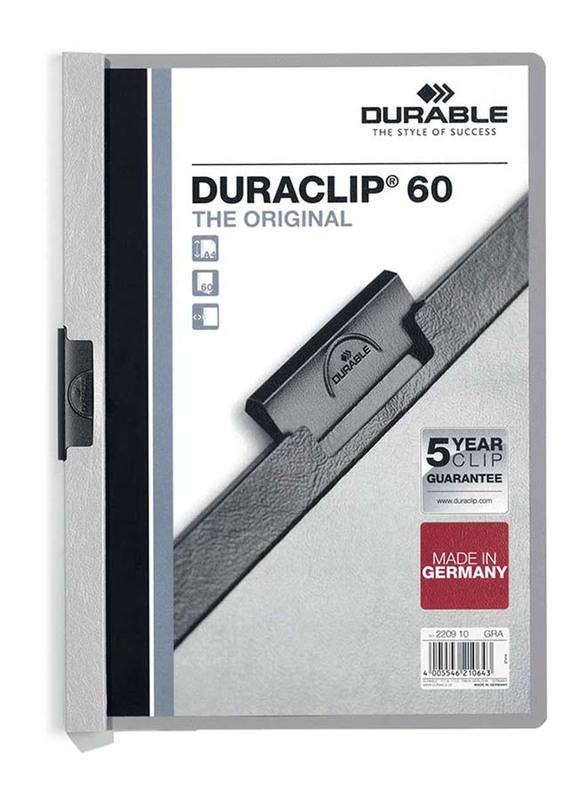 Durable 25-Piece Duraclip File Set, A4 Size, DUPG2209-10, Grey