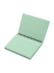 FIS Ruled Double Loop Spiral Binding Record Card, 6 x 4 Inch, 50 Sheets, 180 Gsm, FSIC64-180SPGR, Green