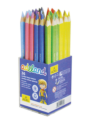 Adel Jumbo Trio Colour Pencils, Pack of 36, Multicolour