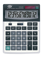 FIS 12 Digits Desktop Financial Calculator, FSCACD-231, Black/White