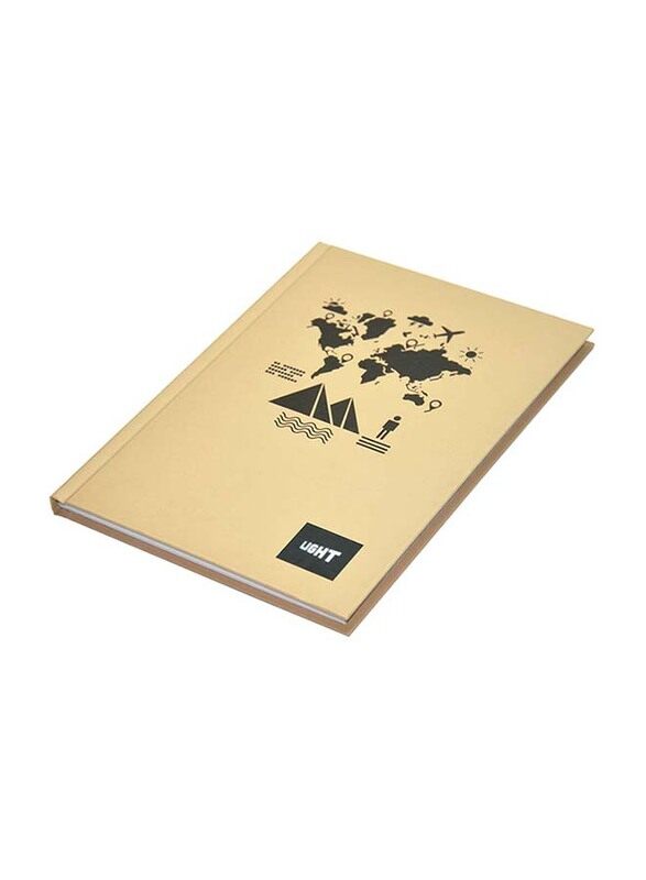 

Light Single Line Hard Cover Notebook, 5 x 100 Sheets, 10 x 8 inch, LINB1081805, Beige/Black