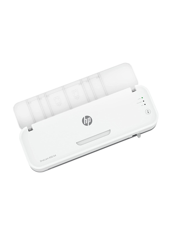 HP OneLam 400 A4 Laminator with Cutting Ruler, OLLM3160, White