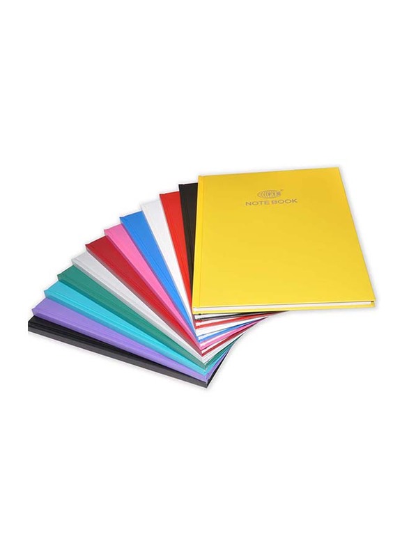 FIS 12 Piece Cover Notebook, 100 Sheets, A4 Size Single Line, FSNBA4SLPPASST, Multicolor