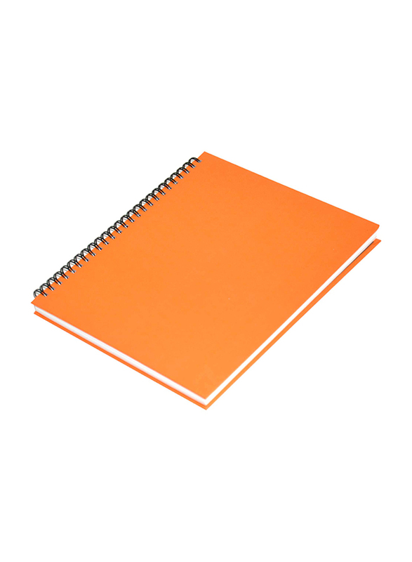 FIS 5-Piece Spiral Hard Cover Single Line Notebook Set, 5 x 100 Sheets, 9 x 7 inch, FSNBS97NA240, Orange