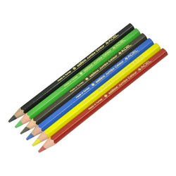 Adeland Jumbo Colour Pencils Set, 6 Piece, ALCK2119540100, Multicolour