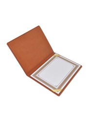 FIS Italian PU 1 Side Padded Cover Certificate Folder, A4 Size, FSCLCHPUBRD5, Brown
