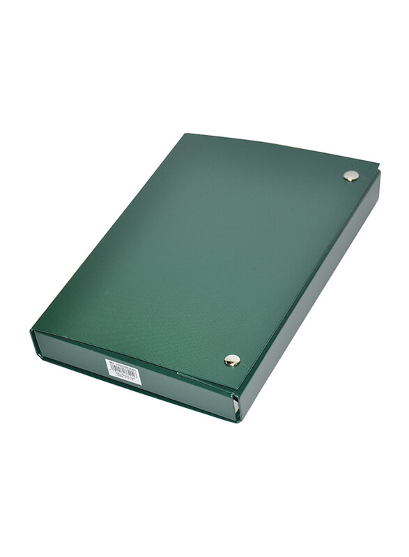 FIS Vinyl Document Holder with Button, 210 x 330MM, FSBDDBBVA404, Green