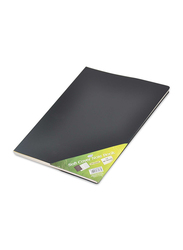 FIS Pvc Soft Cover Notebook with Border, 5mm Square, 80 Sheets, A4 Size, FSNBPV5MMA480BK, Black