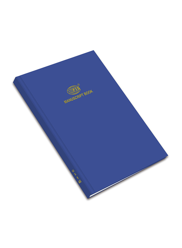 Fis Manuscript Notebook, 8mm Single Ruled, 4 Quire, 192 Sheets, 10 x 8 inch Size, Fsmn10x84q, Blue