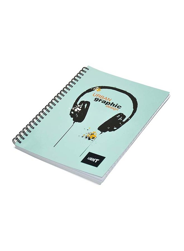 Light 10-Piece Spiral Soft Cover Notebook, Single Line, 100 Sheets, A4 Size, LINBA41802S, Light Blue
