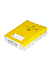 FIS Exercise Note Books, Single Line with Right Margin, 200 Pages, 6 Pieces, FSEBSRM200N, Yellow