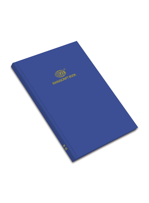 FIS Manuscript Notebook, 5mm Square, 2 Quire, 144 Sheets, 210 x 297mm, A4 Size, Fsmna43q5mm, Blue